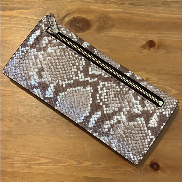 SUPER RARE MK SNAKESKIN SLIM LONG WALLET - Picture 2 of 5